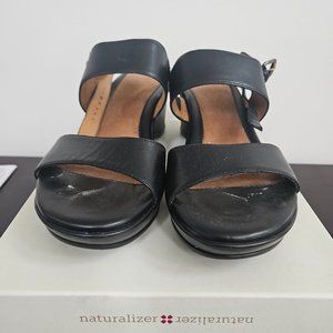 Black Wedge Sandals